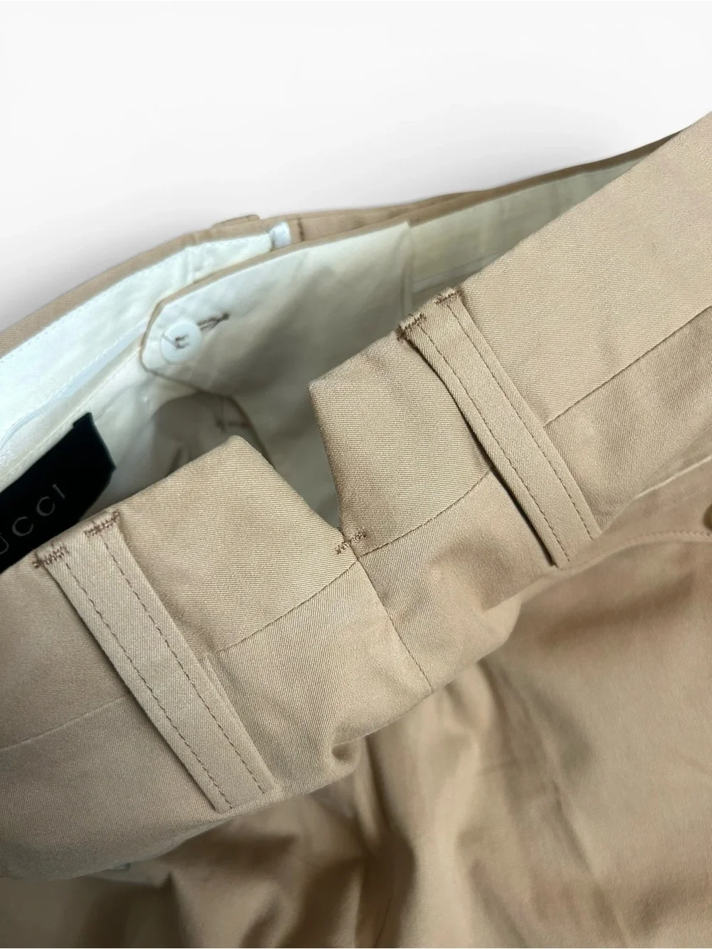 90s Y2K Men’s GUCCI Khaki Pants, 31” X 32.5”